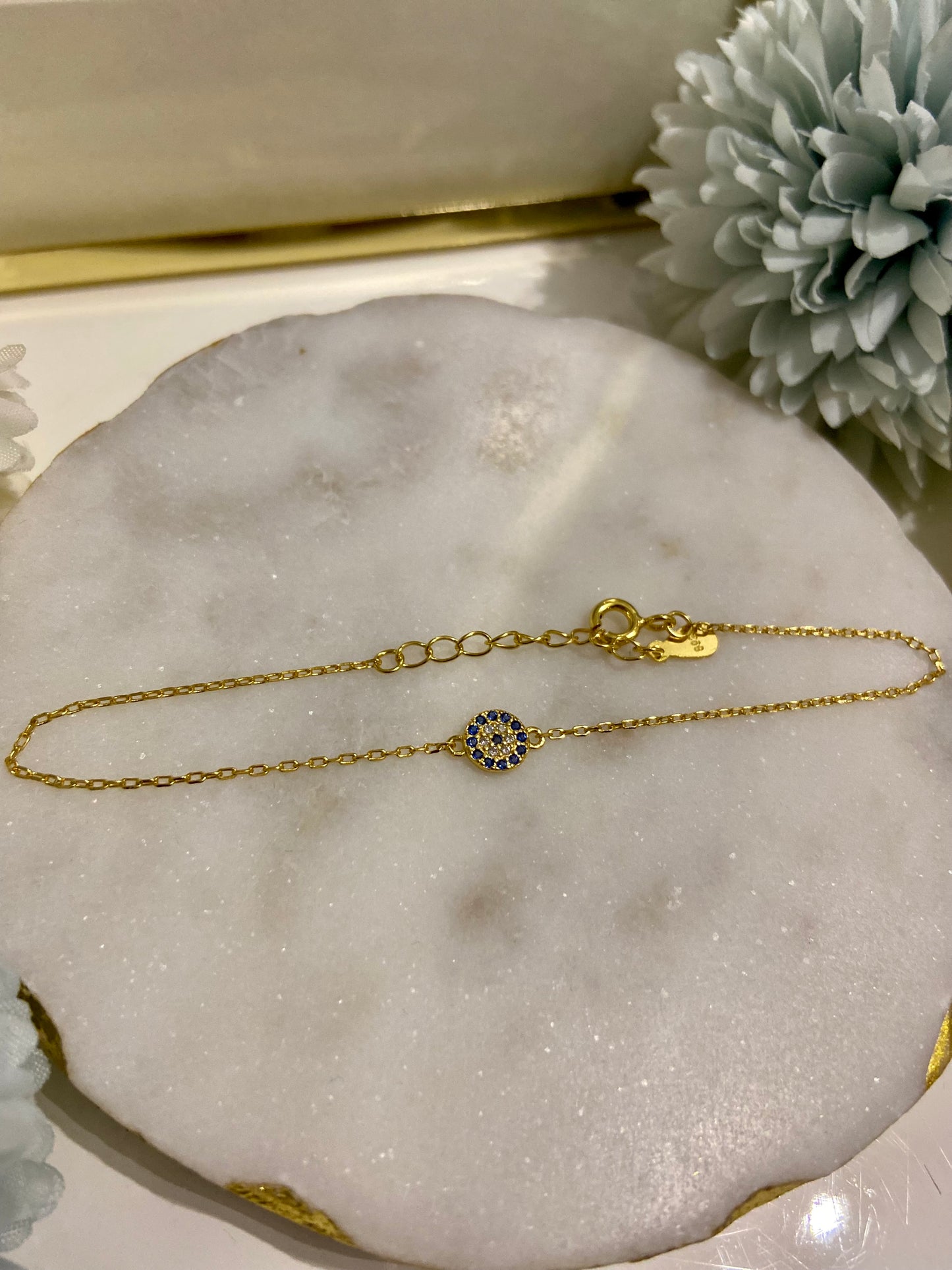 Round Evil Eye Charm Bracelet