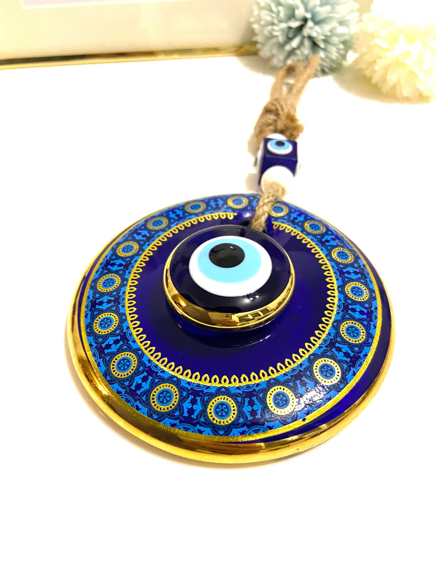 Gold Edged Evil Eye Wall Charm
